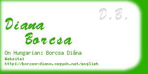 diana borcsa business card